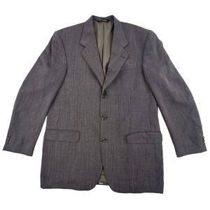 Mark Shale Mens 46R Sport Coat Blazer Gray Pure Virgin Wool Astor Made in Canada